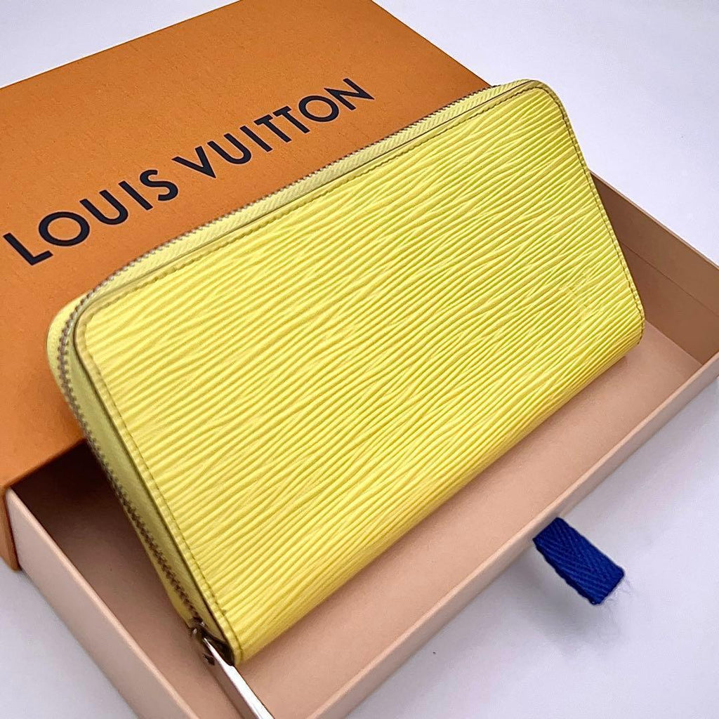 Louis Vuitton Epi Wallet Zippy Yellow Leather