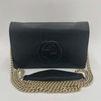Gucci Soho Leather Chain Wallet Black Shoulder Bag