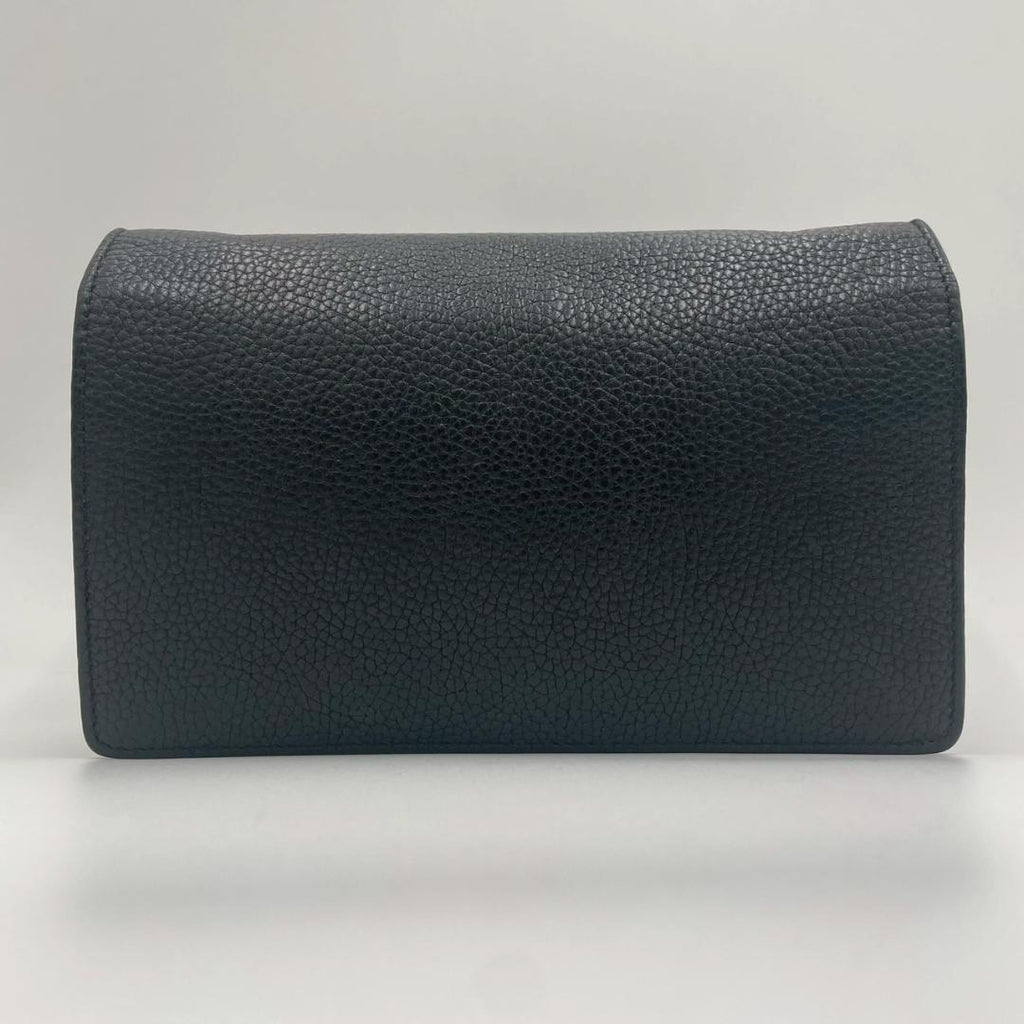 Gucci Soho Leather Chain Wallet Black Shoulder Bag — view 2