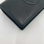 Gucci Soho Leather Chain Wallet Black Shoulder Bag — view 7