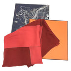 Hermes Scarf Muslin H Beaded Embroidery Shawl Aq9223 — view 3