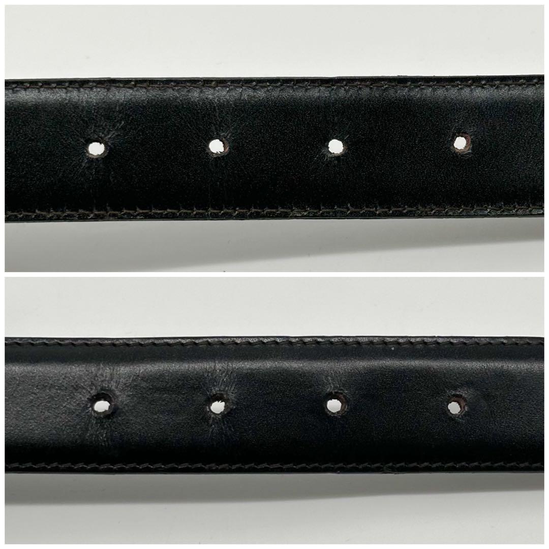 Gucci Vintage Belt Gold and Black Leather — view 6