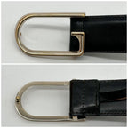 Gucci Vintage Belt Gold and Black Leather — view 7