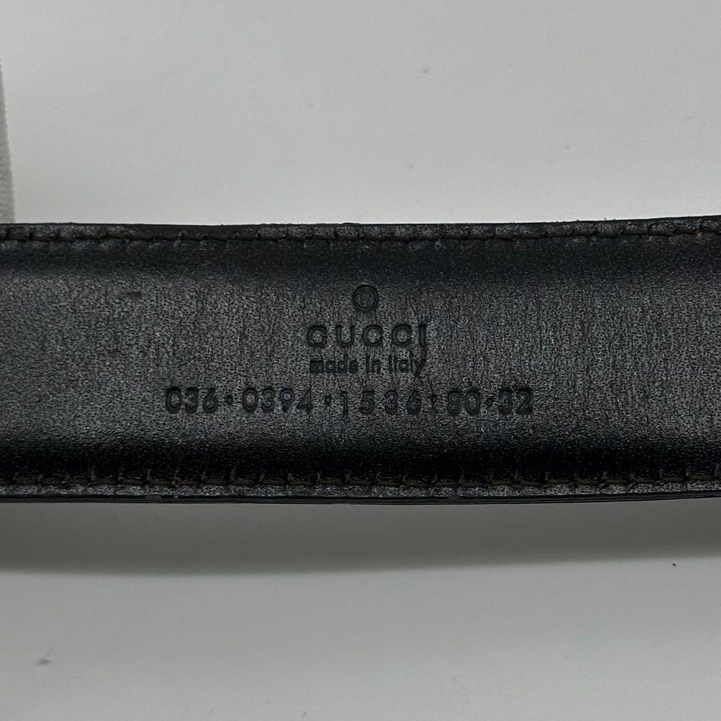 Gucci Vintage Belt Gold and Black Leather — view 8