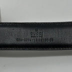 Gucci Vintage Belt Gold and Black Leather — view 8