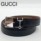 Gucci Horsebit Silver Classic Belt Diamante