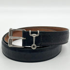 Gucci Horsebit Silver Classic Belt Diamante — view 2