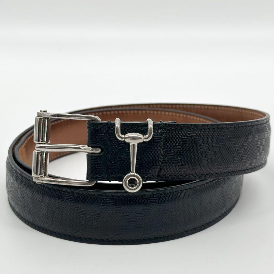 Gucci Horsebit Silver Classic Belt Diamante — view 2