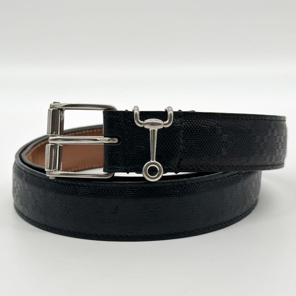 Gucci Horsebit Silver Classic Belt Diamante — view 9