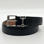 Gucci Horsebit Silver Classic Belt Diamante — view 9