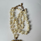 Gucci GG Logo Necklace Faux Pearl Color Stone — view 8