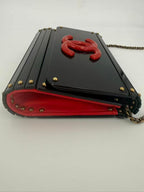 Chanel Acrylic Flap Bag Black Red CC — view 6