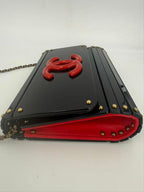 Chanel Acrylic Flap Bag Black Red CC — view 7