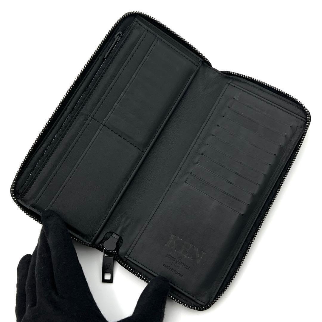 Louis Vuitton Aerogram Wallet Zippy Vertical Black — view 3