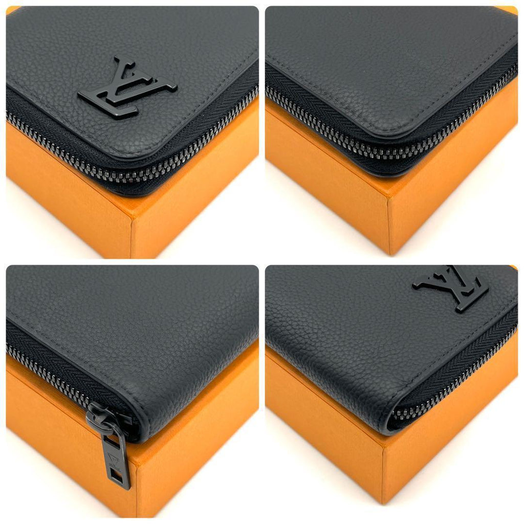 Louis Vuitton Aerogram Wallet Zippy Vertical Black — view 8