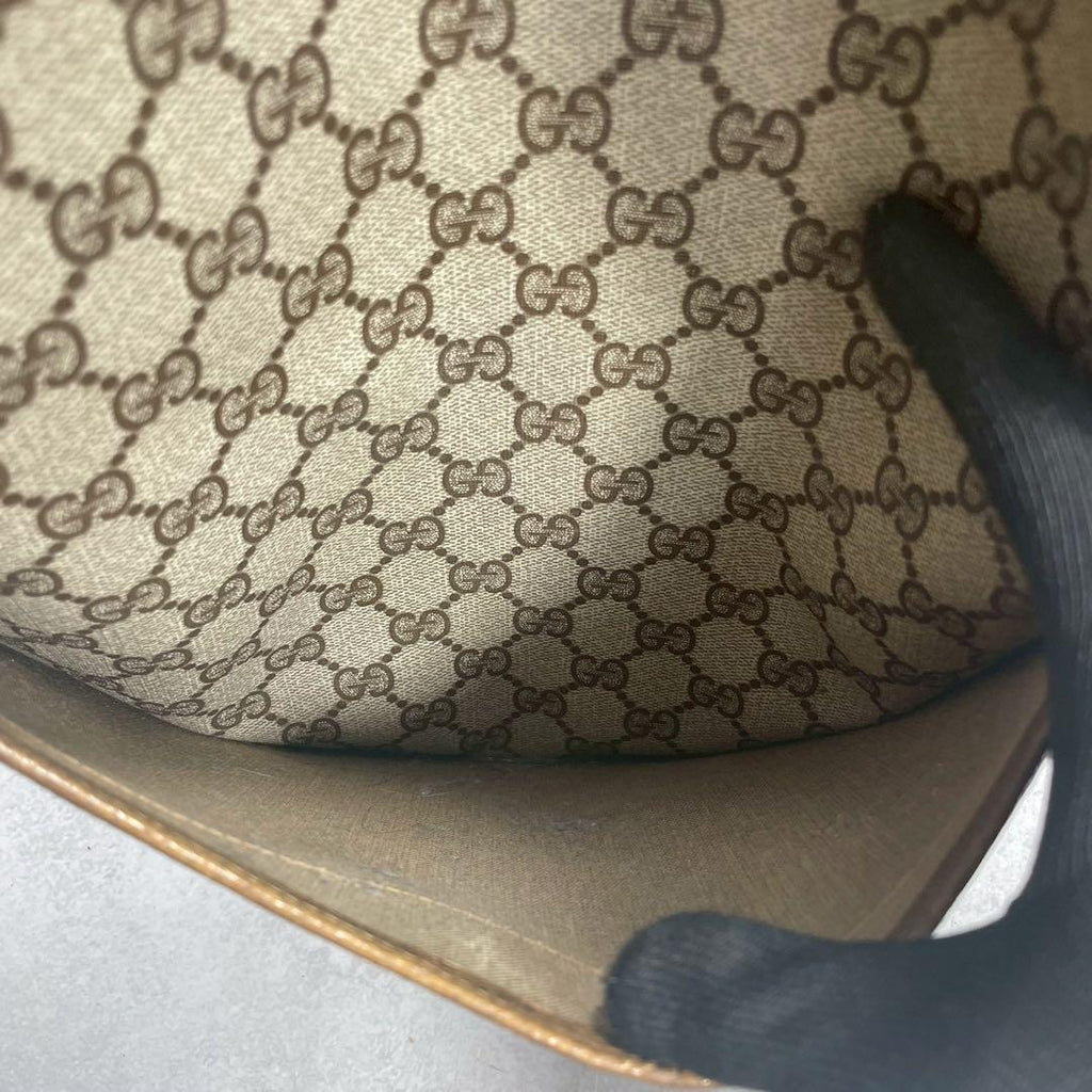 Gucci GG Sherry Line Tote Brown Leather Logo — view 5