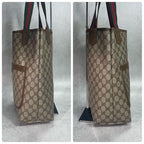 Gucci GG Sherry Line Tote Brown Leather Logo — view 7