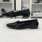 Chanel CC Logo Patent Loafers Black — view 3