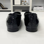 Chanel CC Logo Patent Loafers Black — view 5