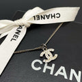 Chanel CC Logo Rhinestone Necklace Icon Coco