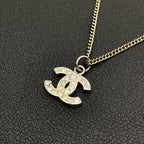 Chanel CC Logo Rhinestone Necklace Icon Coco — view 2