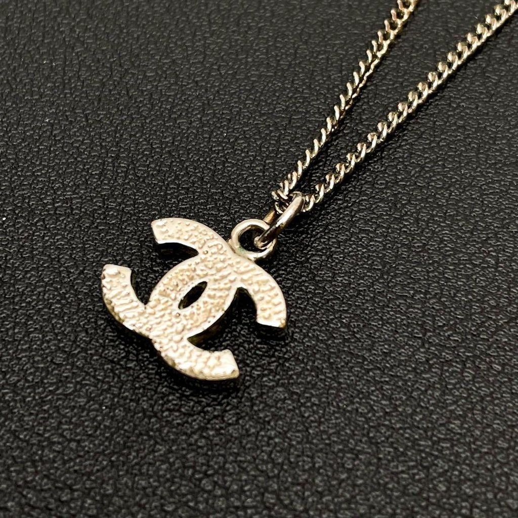Chanel CC Logo Rhinestone Necklace Icon Coco — view 3