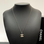 Chanel CC Logo Rhinestone Necklace Icon Coco — view 6