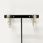 Chanel Earrings CC Logo N5 Pearl Rhinestone Hoop — view 8