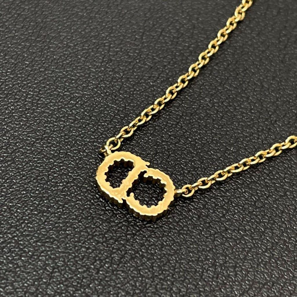 Dior Clair D Lune CD Logo Necklace Rhinestone — view 3