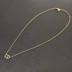 Dior Clair D Lune CD Logo Necklace Rhinestone — view 4