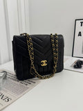 Chanel V-stitch 2-Way Chain Shoulder Bag Lambskin