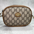 Gucci GG Shoulder Bag Brown Beige Logo Leather — view 2