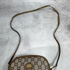 Gucci GG Shoulder Bag Brown Beige Logo Leather — view 4