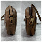 Gucci GG Shoulder Bag Brown Beige Logo Leather — view 6