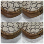 Gucci GG Shoulder Bag Brown Beige Logo Leather — view 8