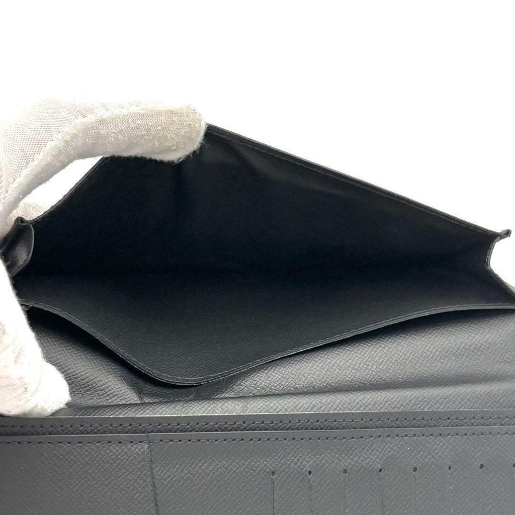 Louis Vuitton Billfold Wallet Taiga Portefeuille Long Black — view 5
