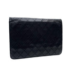Chanel Quilted Lambskin Chain Shoulder Bag CC Logo Black — view 2