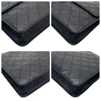 Chanel Quilted Lambskin Chain Shoulder Bag CC Logo Black — view 6