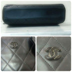 Chanel Quilted Shoulder Bag Tote Leather Black — view 5