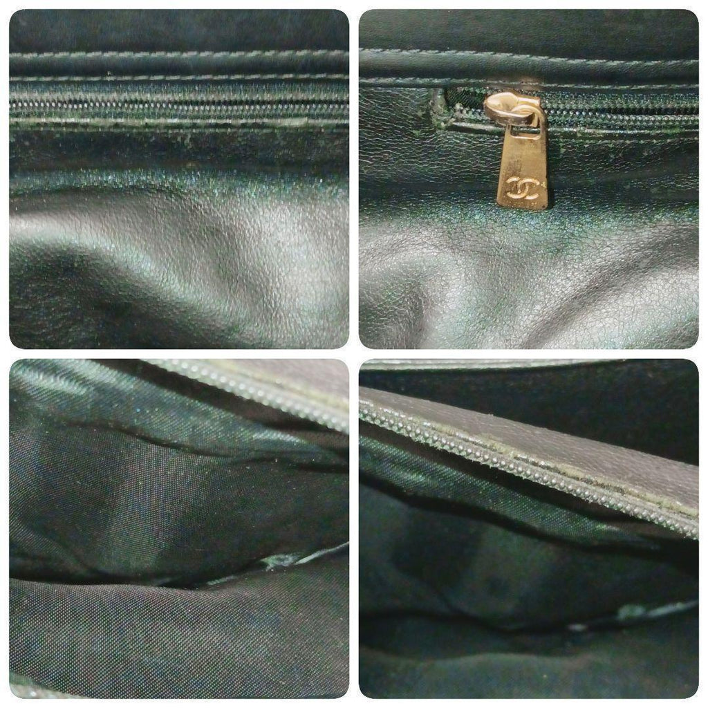 Chanel Quilted Shoulder Bag Tote Leather Black — view 7