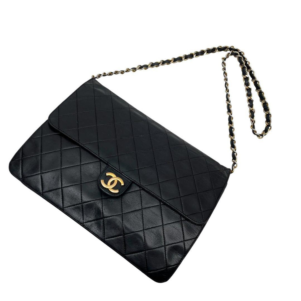 Chanel Quilted Lambskin Chain Shoulder Bag CC Logo — view 3