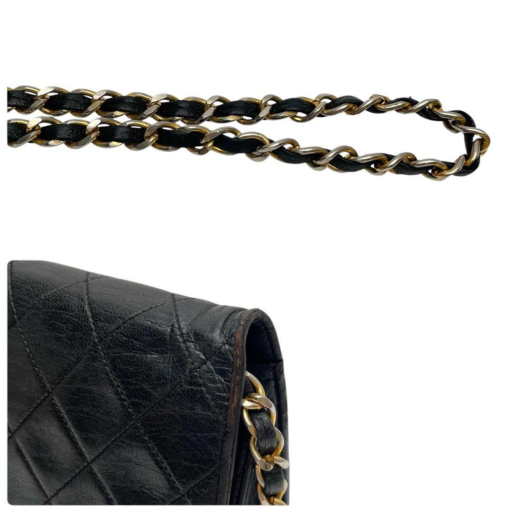 Chanel Quilted Lambskin Chain Shoulder Bag CC Logo — view 9