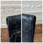 Chanel Bicolor Quilted Lambskin Card Case Business Holder Black — view 9