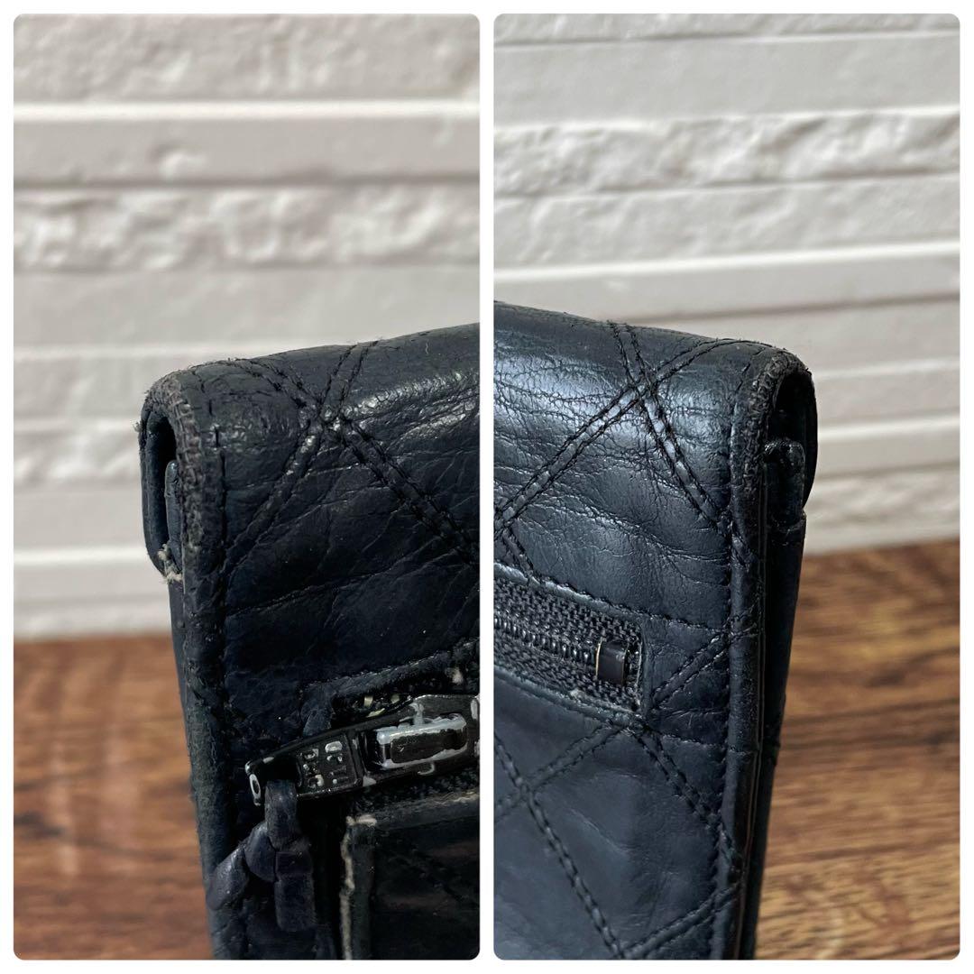 Chanel Bicolor Quilted Lambskin Card Case Business Holder Black — view 9