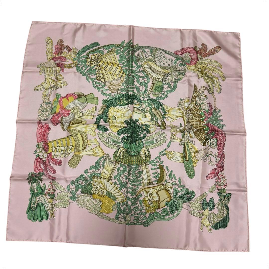 Hermes Carre 90 Chapeau Hat Scarf Silk — view 2