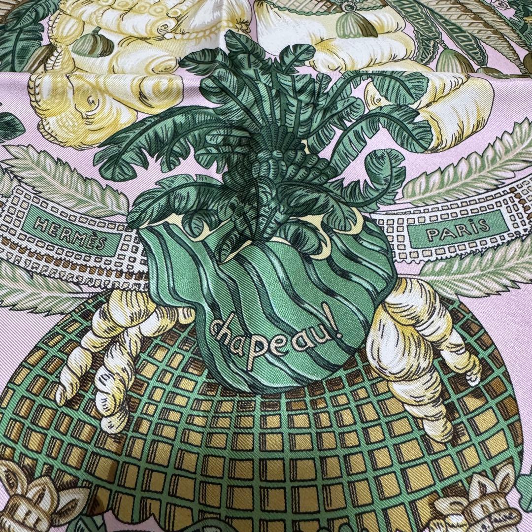 Hermes Carre 90 Chapeau Hat Scarf Silk — view 4