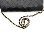 Chanel Quilted Chain Shoulder Bag Black Lambskin — view 6