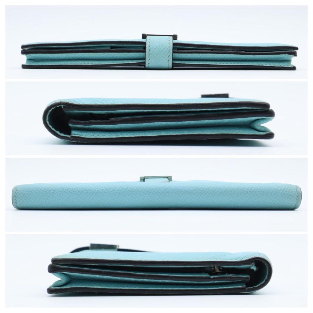 Hermes Bearn Souffle Wallet Veau Epsom Blue — view 9