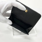 Chanel Caviar Leather CC Logo Small Wallet Foldable — view 4