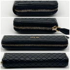 Prada Quilted Lamb Leather Zip Around Wallet Round — view 6